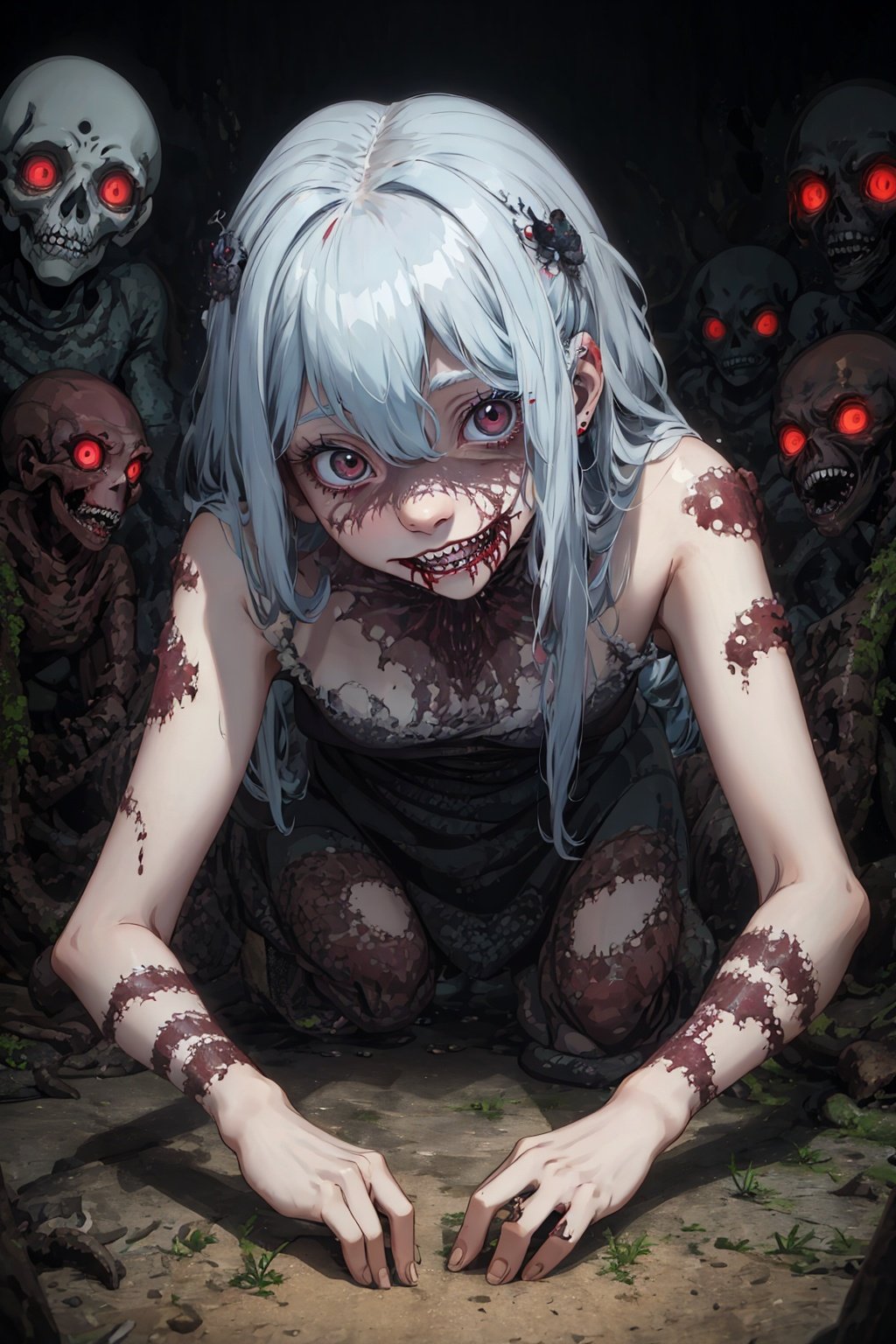 creepy crawling creatures crawling into becoming one creature,JunjiIto_qz,horror,Invisible person