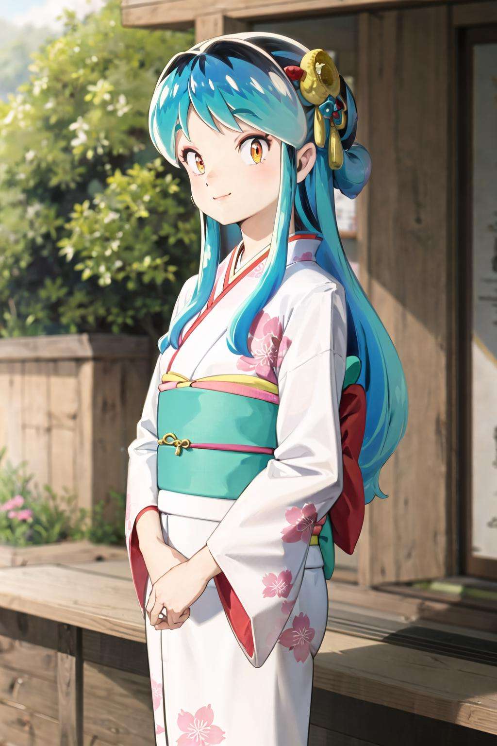 lum,  kimono,  smile by Ttan on Tensor.Art