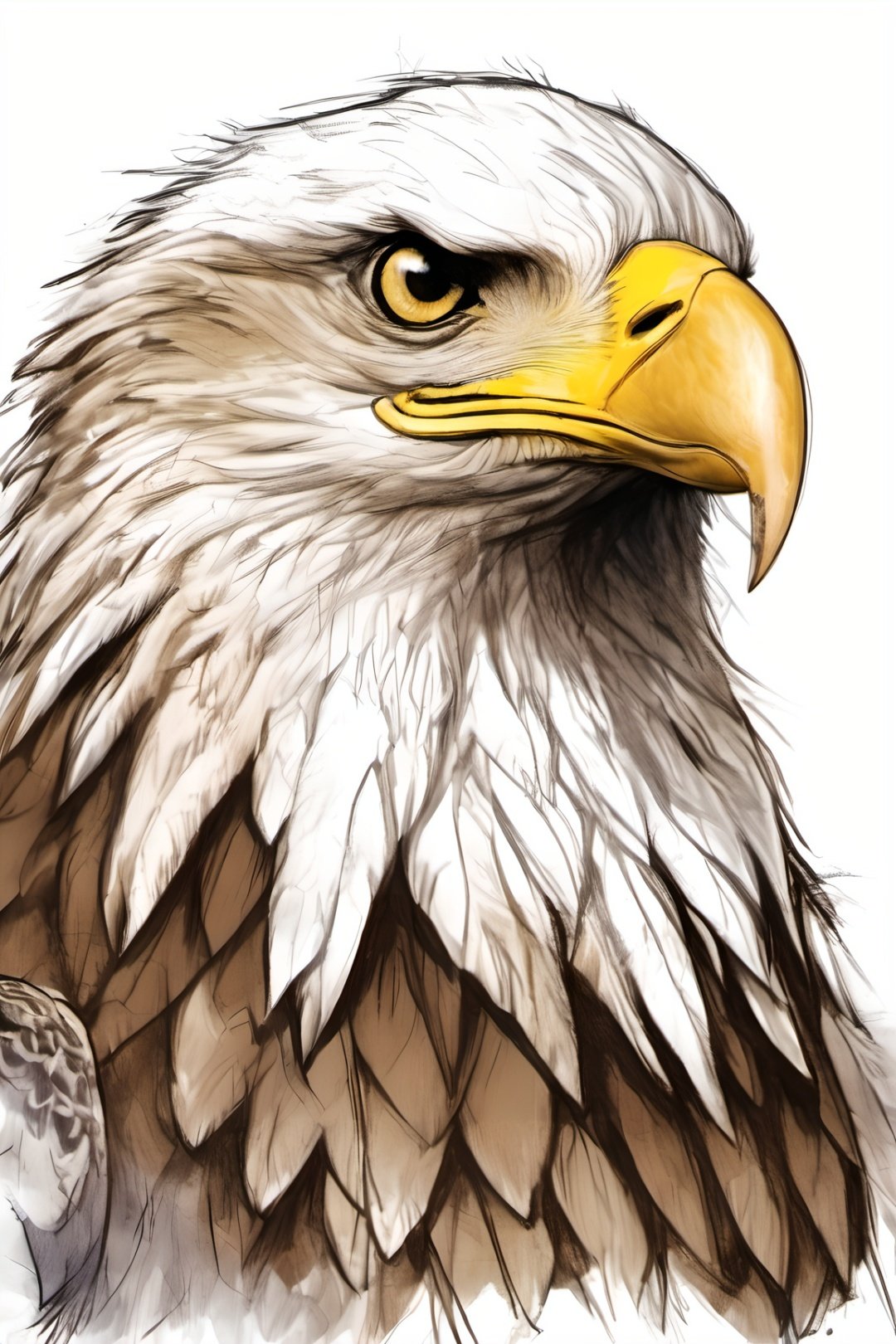 eagle, colorful sketch art, high_resolution, high detail,