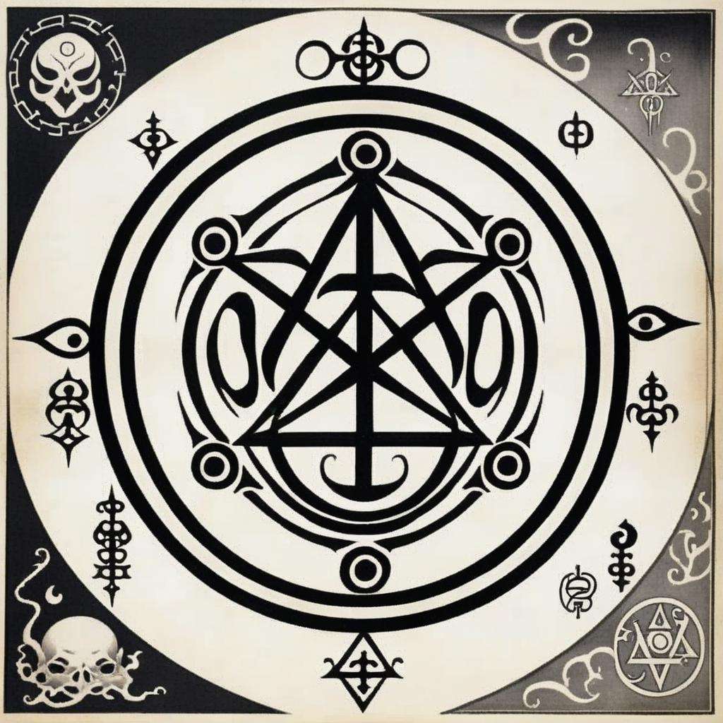 an occult sigil of ( to visit parallel worlds :1.4) , esoteric, Eishōsai Chōki, occult, a tattoo, gothic art<lora:sigil:1.0>