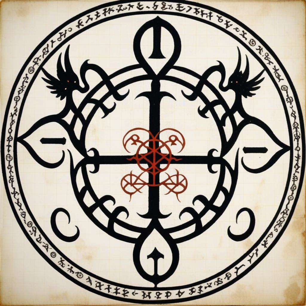 an occult sigil of ( signet angels of Jamabiah :1.4) , esoteric, Eishōsai Chōki, occult, a tattoo, gothic art<lora:sigil:1.0>