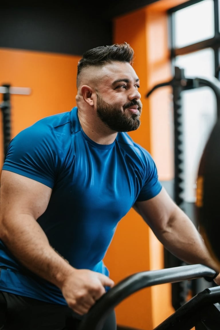 fat man in the gym