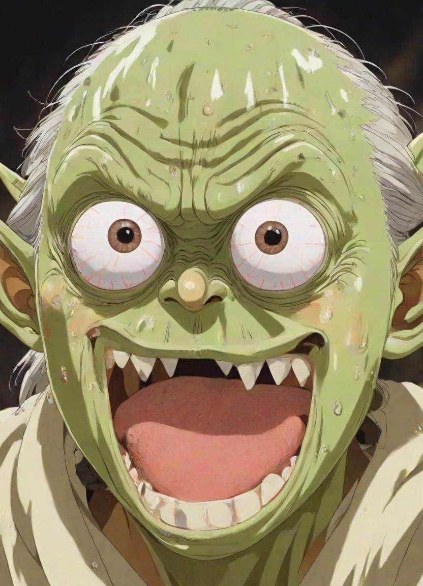 <lora:PE_OP_ShockedFaceMeme:1> PEOPShockedFace, eyes popping out, shocked face, mouth open anime, cartoon,yoda,masterpiece, high resolution, octance 4k, high detail,