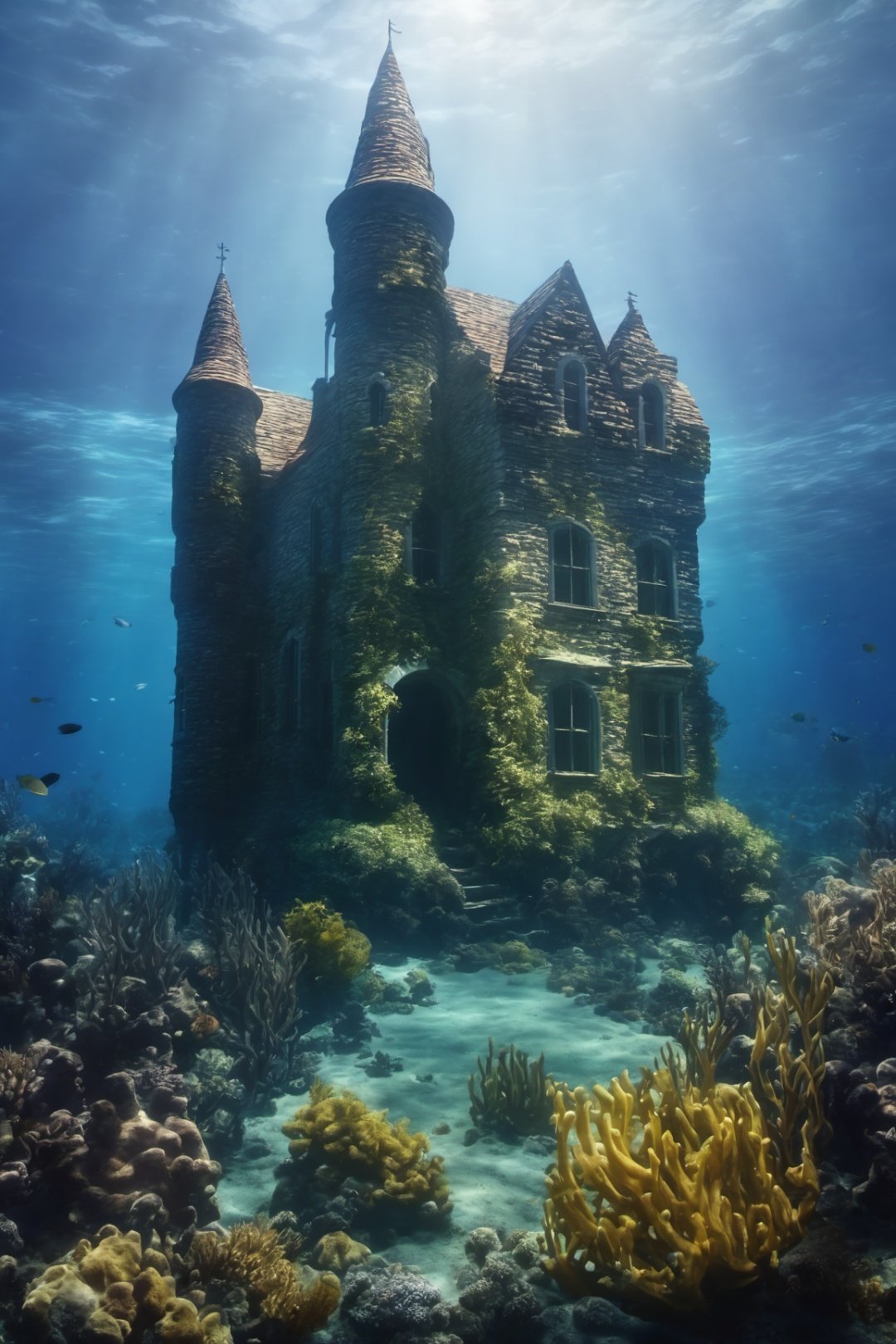 Castle underwater by DoctorStasis on Tensor.Art