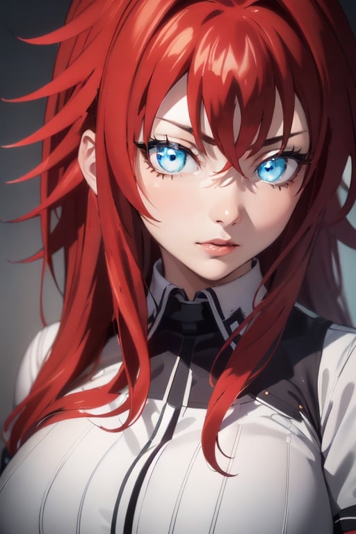 masterpiece, perfectly detailed, detailed face, detailed eyes, beautiful eyes, looking at viewer, bright pupils, Rias gremory ,AGGA_ST002, watching the viewer, school_uniforms, rias gremory,1GIRL RIAS_GREMORY