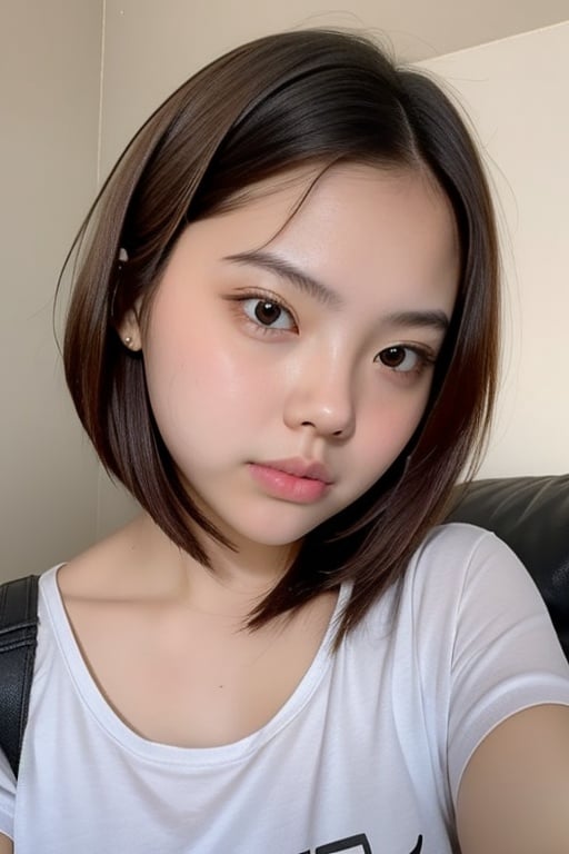 Ajmrxyz, 15yo,  1girl, rounded cheeks, short-hair