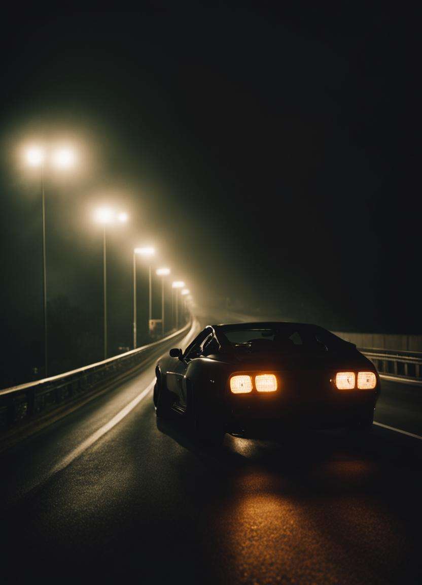 cinematic still of Nage-Waza throw in the foreground of a POV shot of a late night drive down the highway, wide angle exterior background . sharp focus, very wide angle, highly detailed, high budget, bokeh, cinemascope, moody, film grain, grainy <lora:sdxl_liminal_v1-step00003000:1.0>