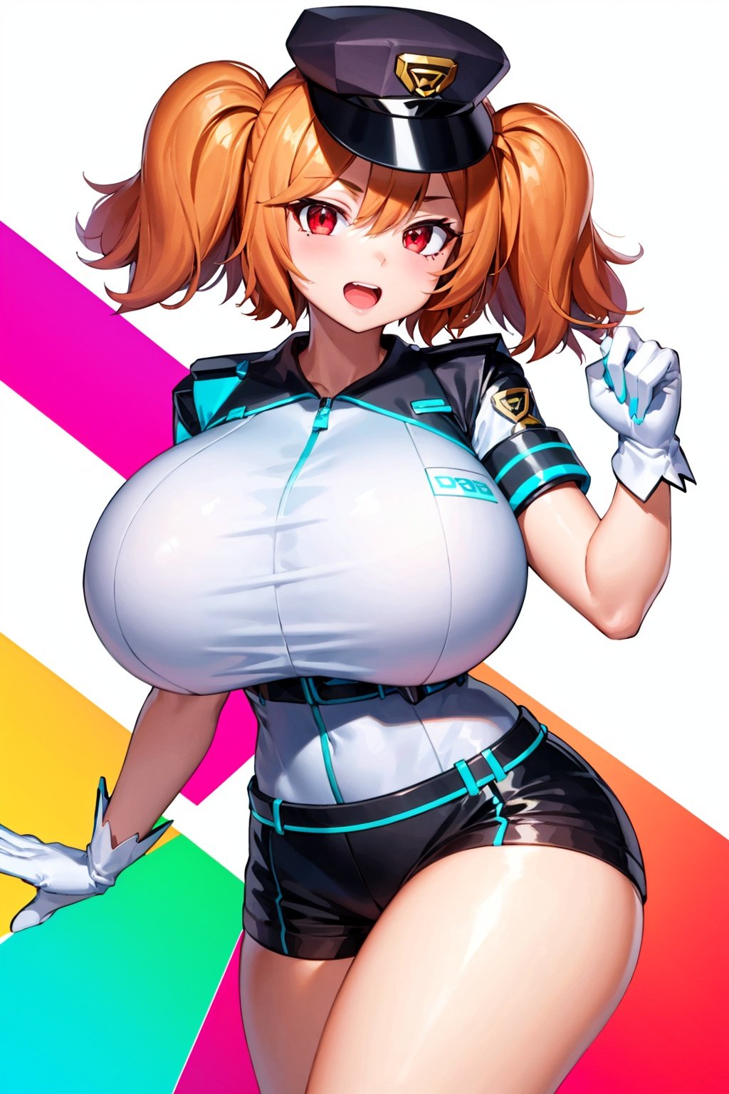 1girl,  gigantic breasts,  red eyes by mnemosynekotorin on Tensor.Art