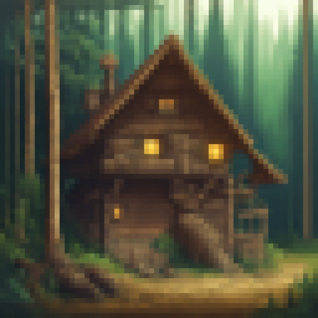 forest,  wooden house by nocor1i8 on Tensor.Art