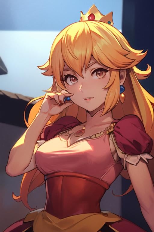 Princess Peach,  cinematic lighting,  anime by aziib on Tensor.Art