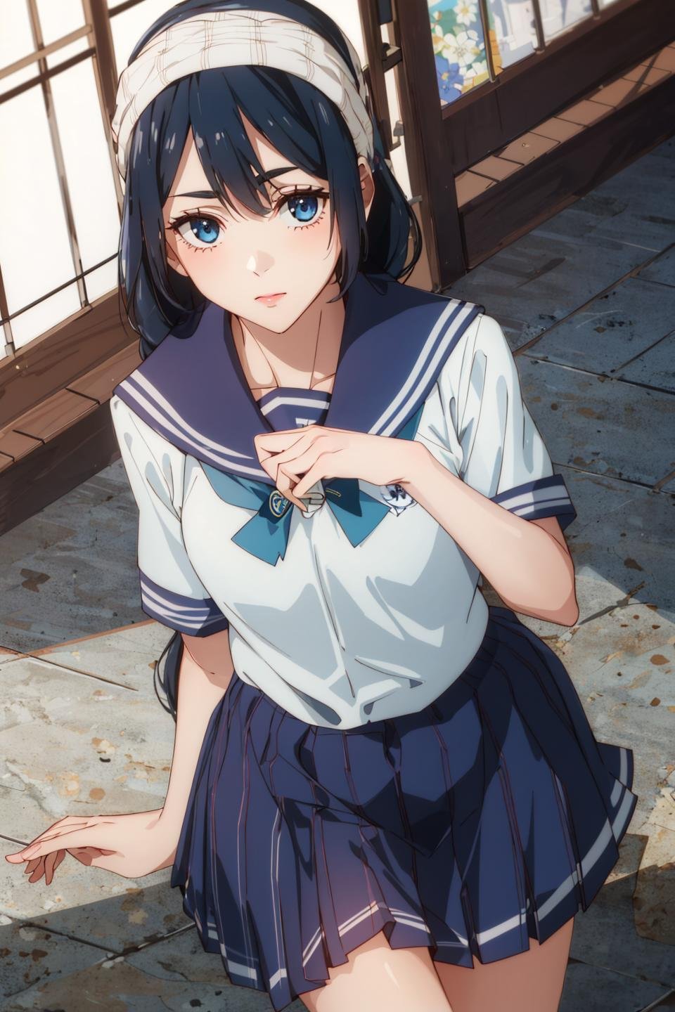 1girl,  AmanaiRiko,  school uniform by Ttan on Tensor.Art