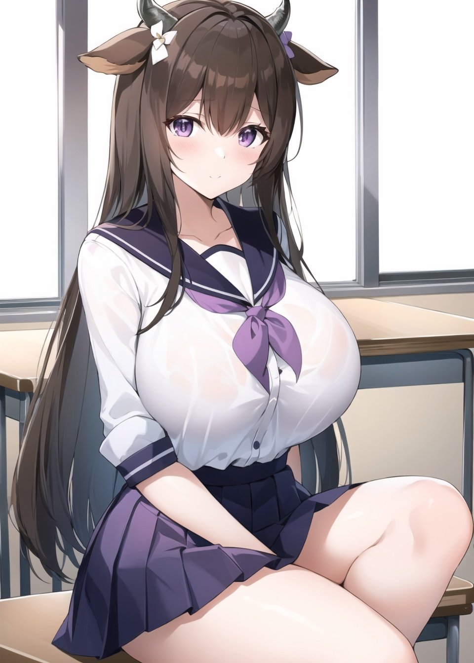kashino_\(azur_lane\),  purple eyes,  long hair by sk on Tensor.Art
