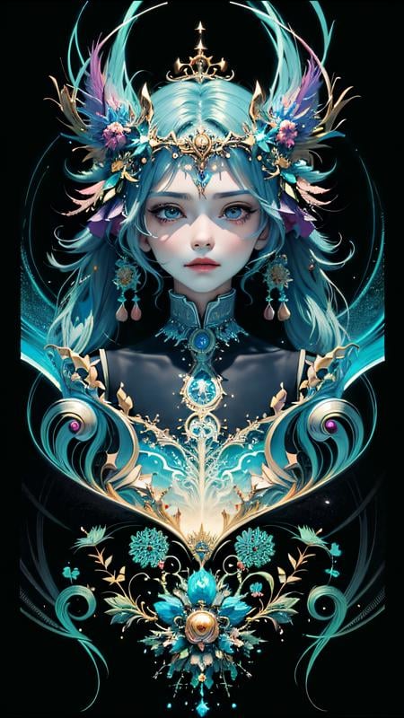 (masterpiece, top quality, best quality, official art, beautiful and aesthetic:1.2), (1girl), extreme detailed,(fractal art:1.3),colorful,highest detailed