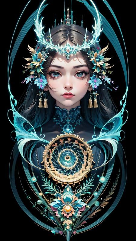 (masterpiece, top quality, best quality, official art, beautiful and aesthetic:1.2), (1girl), extreme detailed,(fractal art:1.3),colorful,highest detailed