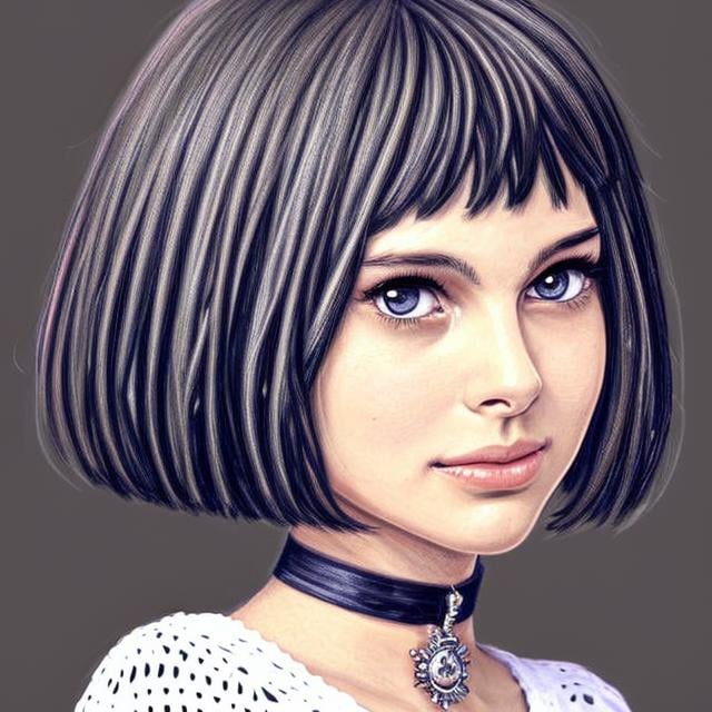 <lora:matilda_lora:1>, a drawing art style cartoon anime, slim female detailed face look at camera, smirk, (smile:0.5), raw, intricate, high quality, 8K,