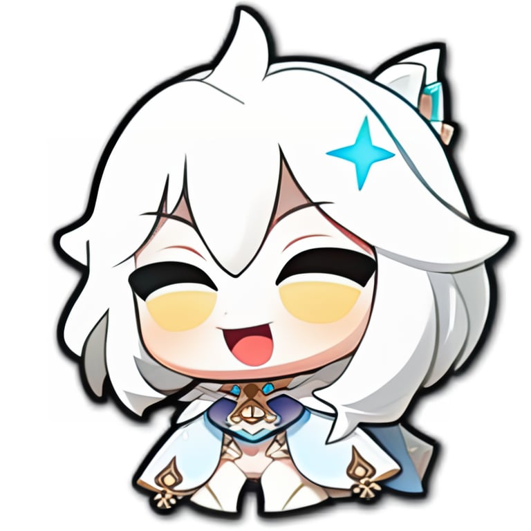 1 girl, Emote Chibi, charming, white background <lora:Emote_ChibiSoraXL:0.9>