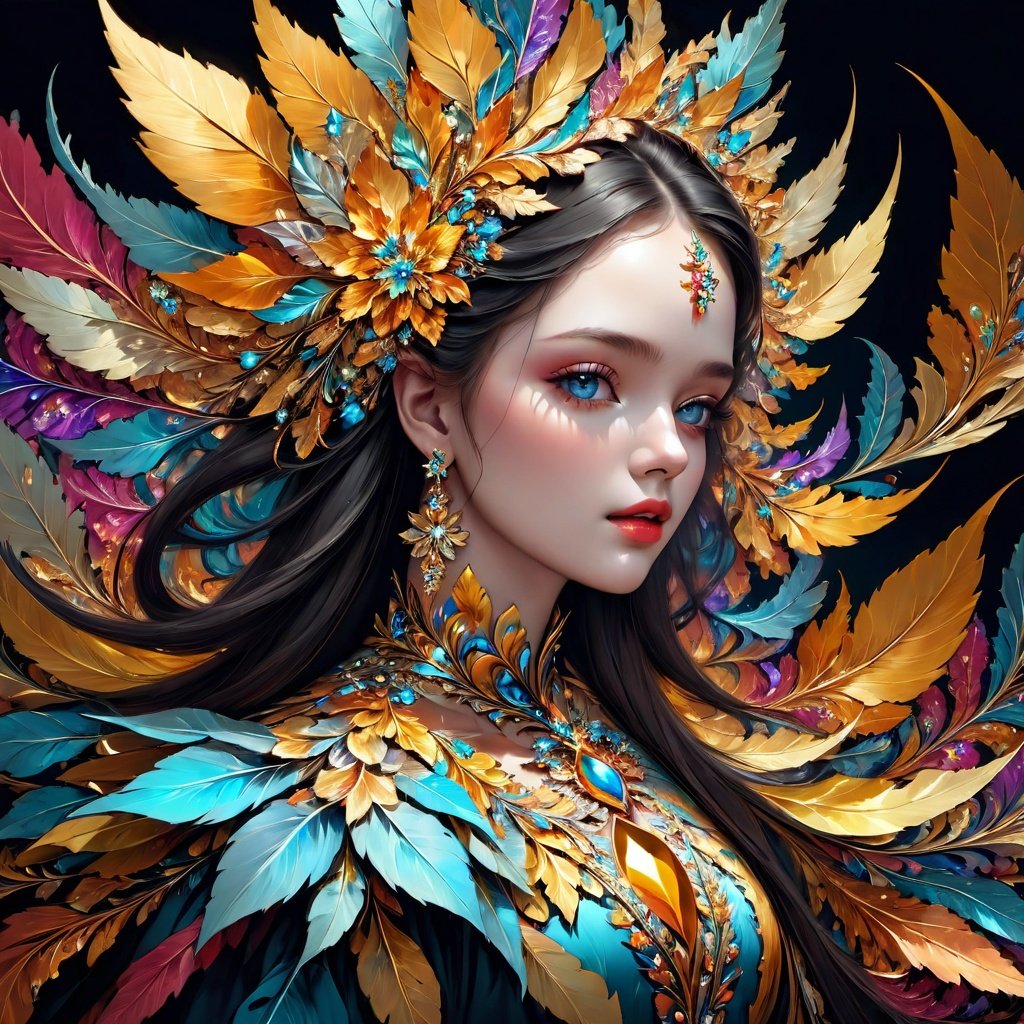 (masterpiece, top quality, best quality, official art, beautiful and aesthetic:1.2), (1girl), extreme detailed,(fractal art:1.3),colorful,highest detailed..