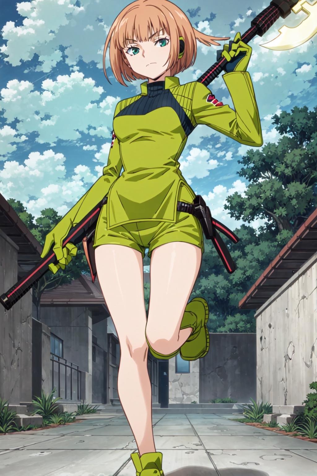 1girl,  konami,  green jacket by Ttan on Tensor.Art
