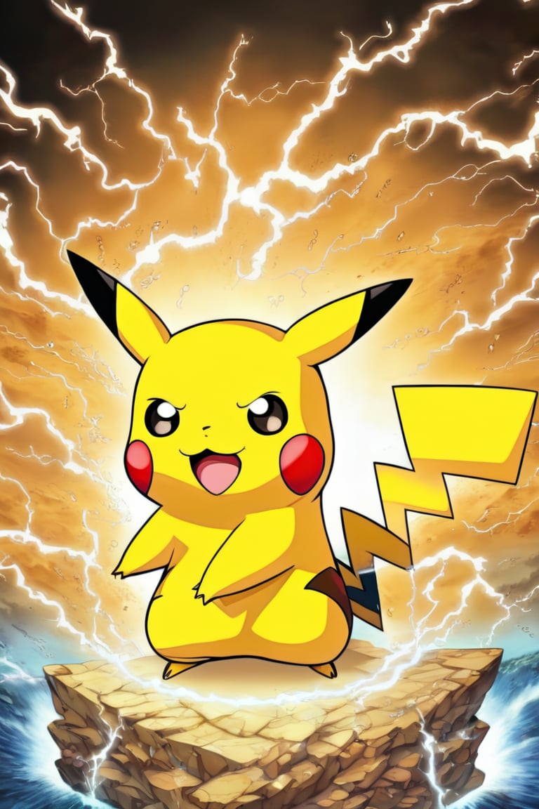 masterpiece,  best quality,  Chibi Style,  pikachu,  storm effect,  Chibi,  fantasy background, <lora:EMS-49581-EMS:1.000000>