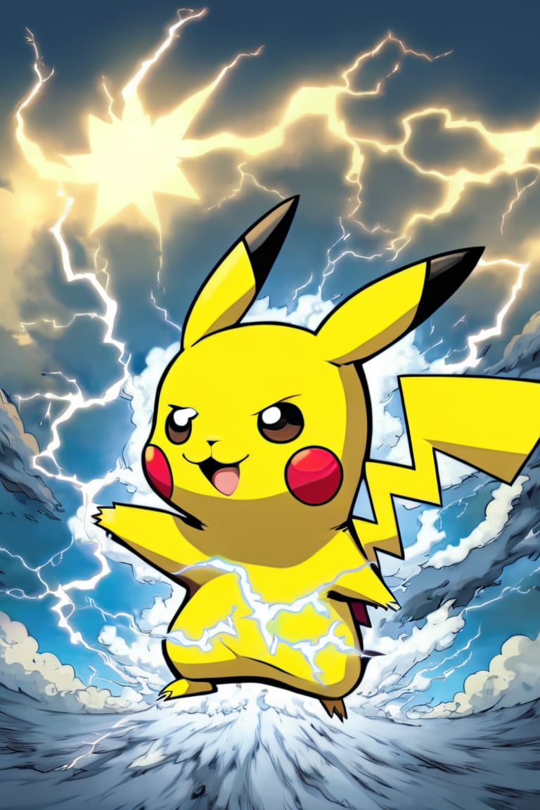 masterpiece,  best quality,  Chibi Style,  pikachu,  storm effect,  Chibi, <lora:EMS-49581-EMS:1.000000>