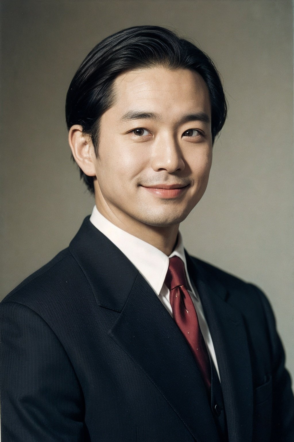 man wearing a suit, (happy), vintage portrait photo