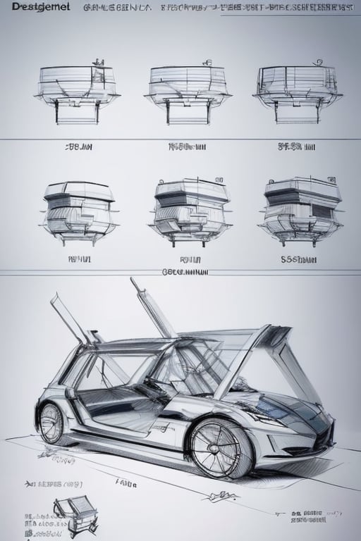 (((sketch))), master designer, pencil speed drawing works, ((user manual, sketch:1.5)), Parts Description, (detailed explanation and description, text, production drawing), documentation, Design Process, high-tech, super factory design product, monochrome,