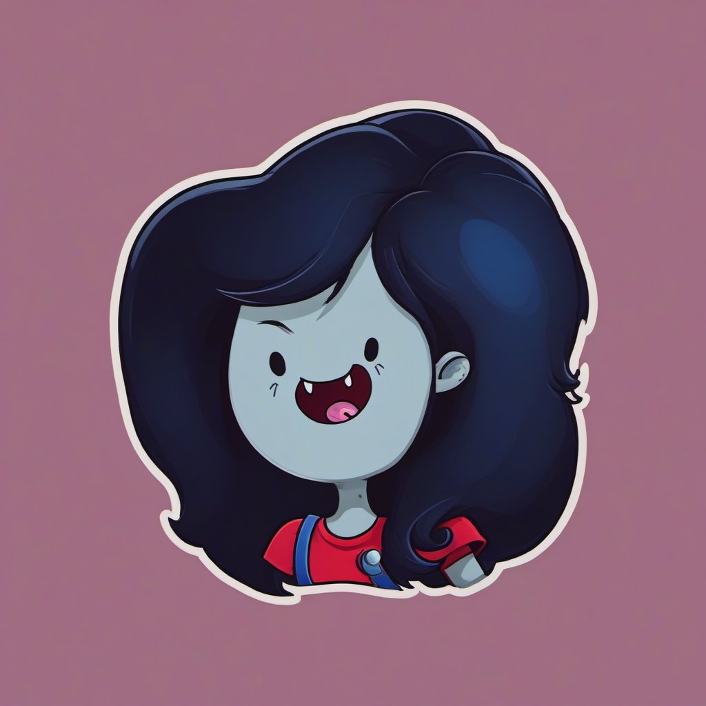 Close up facial view,  tshirt design logo of Marceline from Adventure Time cartoon show,  tshirt design,  blushing expression, <lora:EMS-50772-EMS:1.000000>, , <lora:EMS-27420-EMS:1.000000>