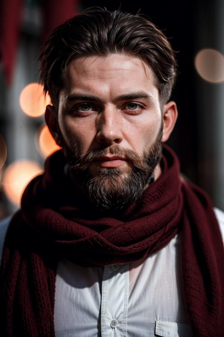 (dynamic pose:1.2),(dynamic camera),(analog photo raw:1.2),
(a man with a beard and a red scarf)
,(masterpiece, top quality, best quality, official art,extreme detailed,highest detailed,depth of field,bokeh:1.3,realistic rim lighting,complex, multiple subjects, 4k HDR),