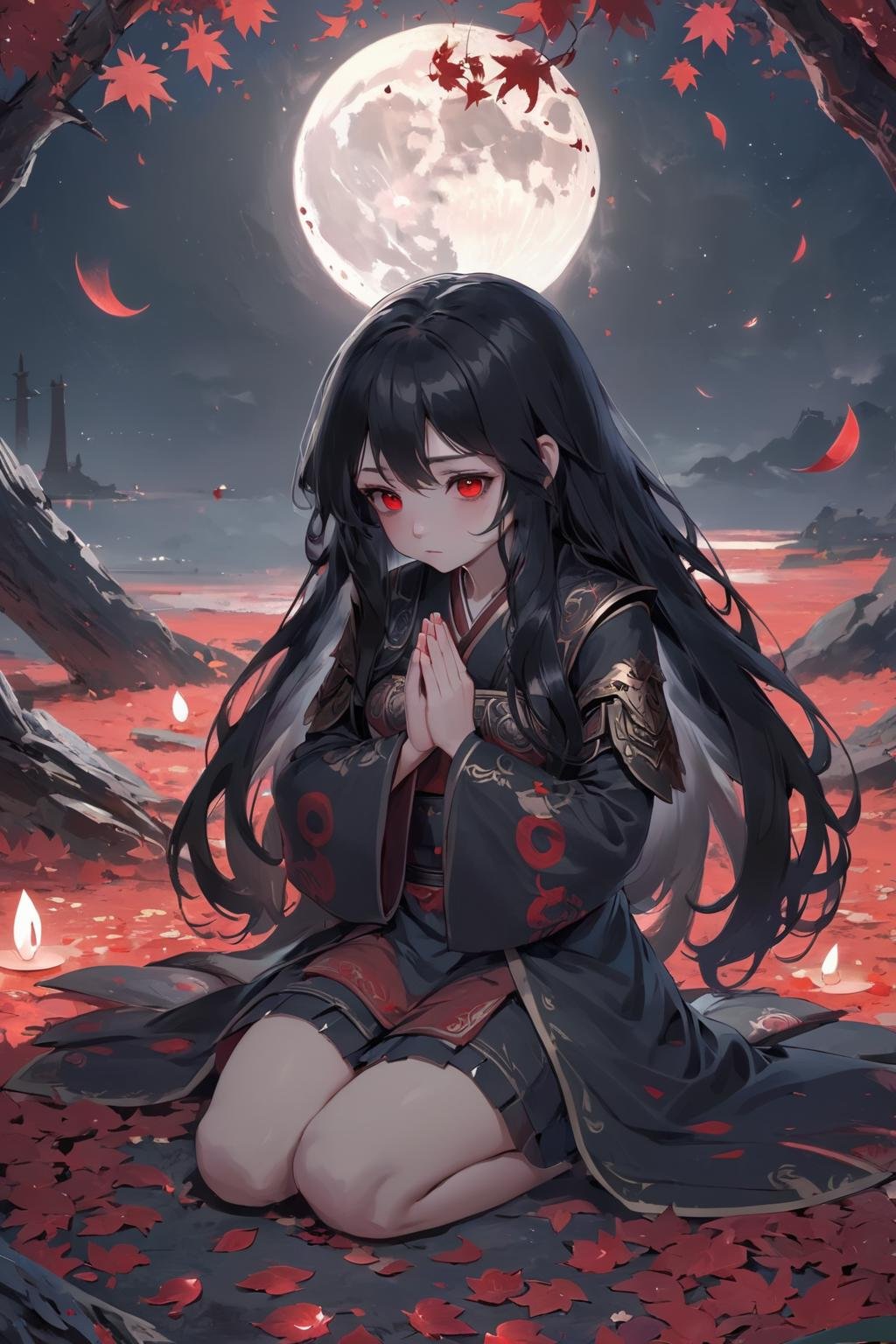 anime,  girl,  red eyes by Sol Eternelle on Tensor.Art