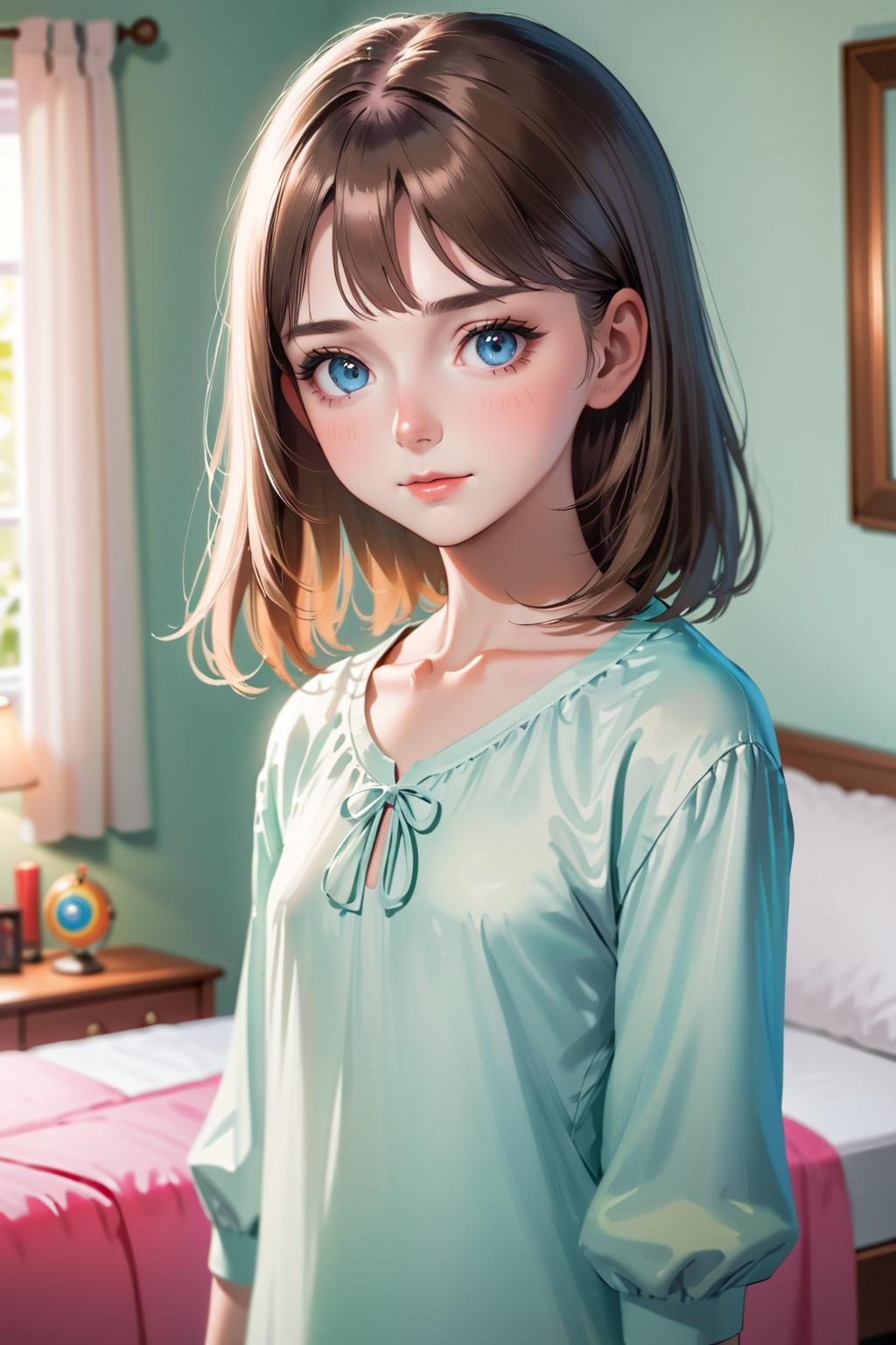 girl standing in bedroom,  close up by Sol Eternelle on Tensor.Art