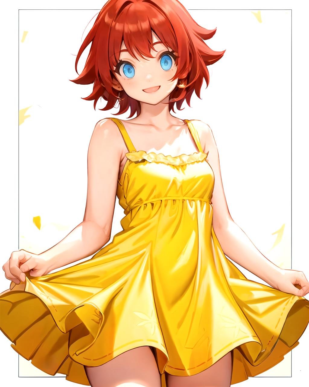 Short hair,  red hair,  blue eyes by Idkanymore50 on Tensor.Art