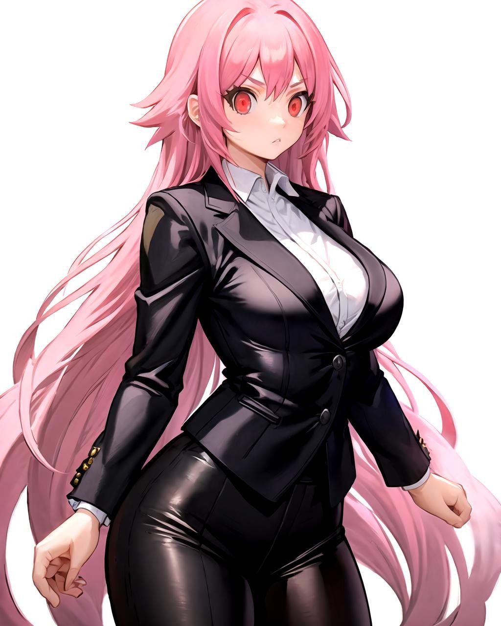 Long hair,  pink hair,  red eyes by Idkanymore50 on Tensor.Art