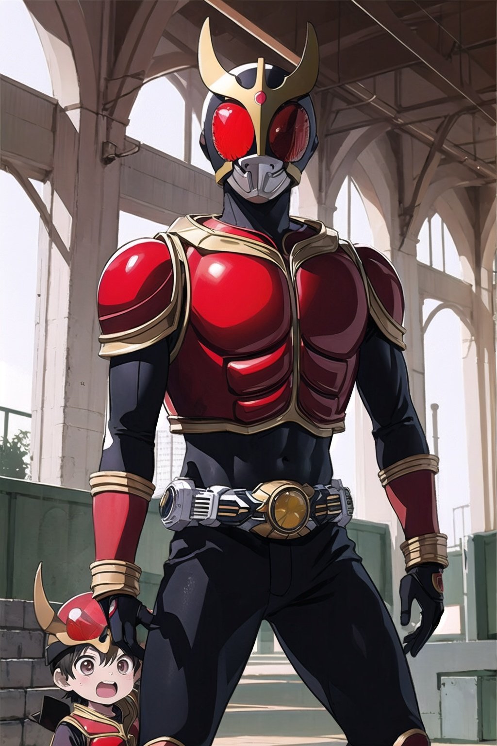 a boy,child_and_father,kuuga,