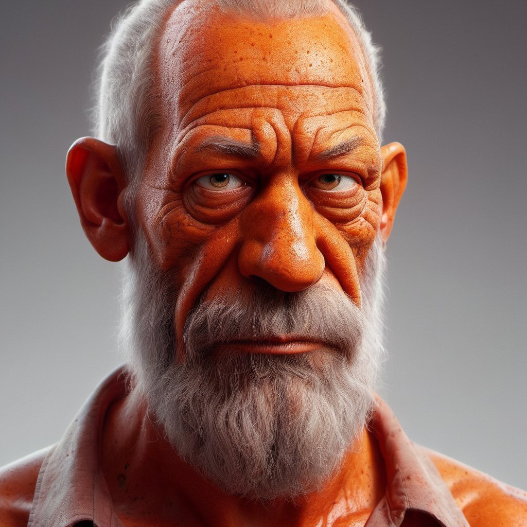 epic portrait of homer, at Sunset, Ultrarealistic, Candle light, Vivid and deep red dust particles, DayGlo orange dust particles, ultra high res, art by Graham Ingels, (art by Hiromu Arakawa:1.1) , (art by Olivier Valsecchi:0.9) , <lora:dalle-000007:0.79>