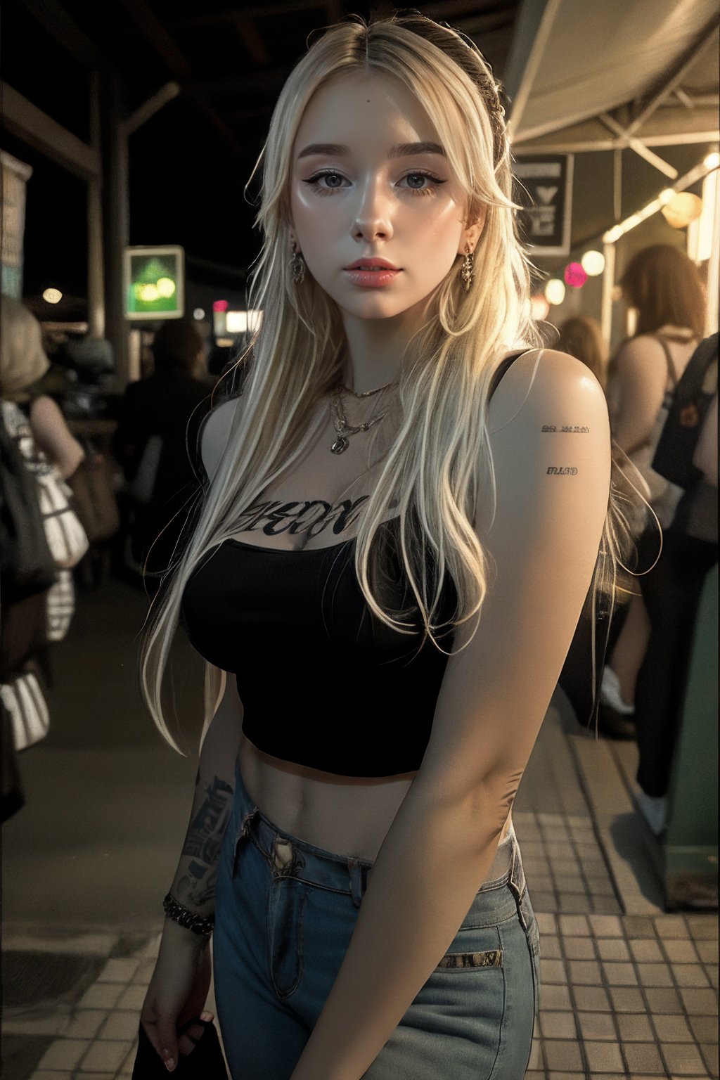 Grunge style cinematic photo m4rg0t,  woman with quinn_costume,  cinematic by Hex4 on Tensor.Art