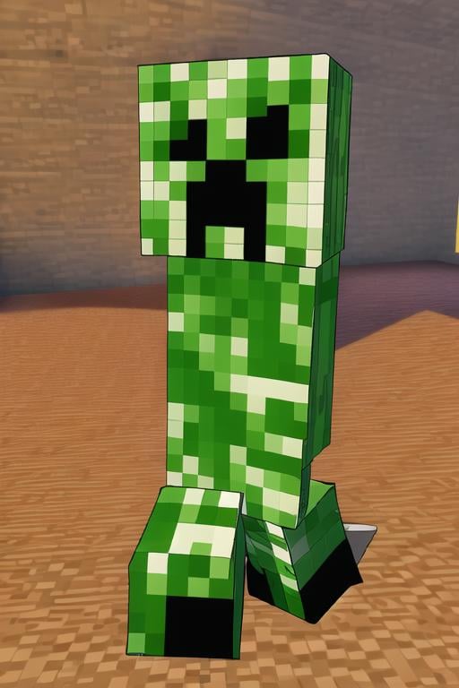 mccreeper, masterpiece, best quality, high quality,extremely detailed, creeper_(minecraft), creeper, in miami, creature  <lora:mccreeper:1>