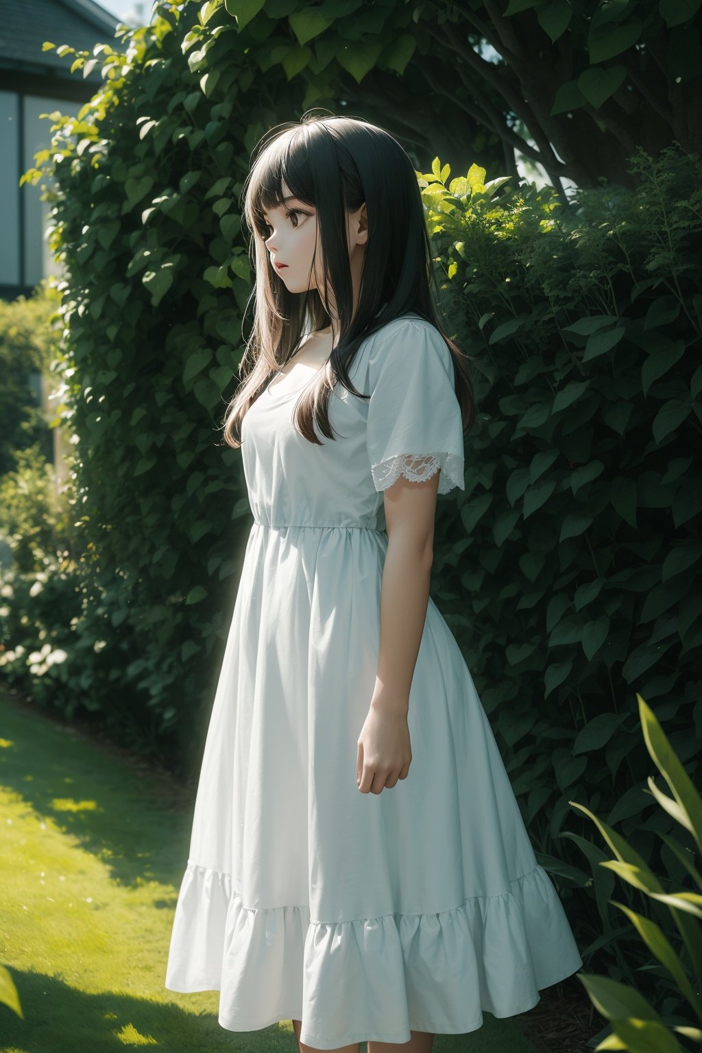 (((masterpiece, best quality))), 1girl,standing in garden,