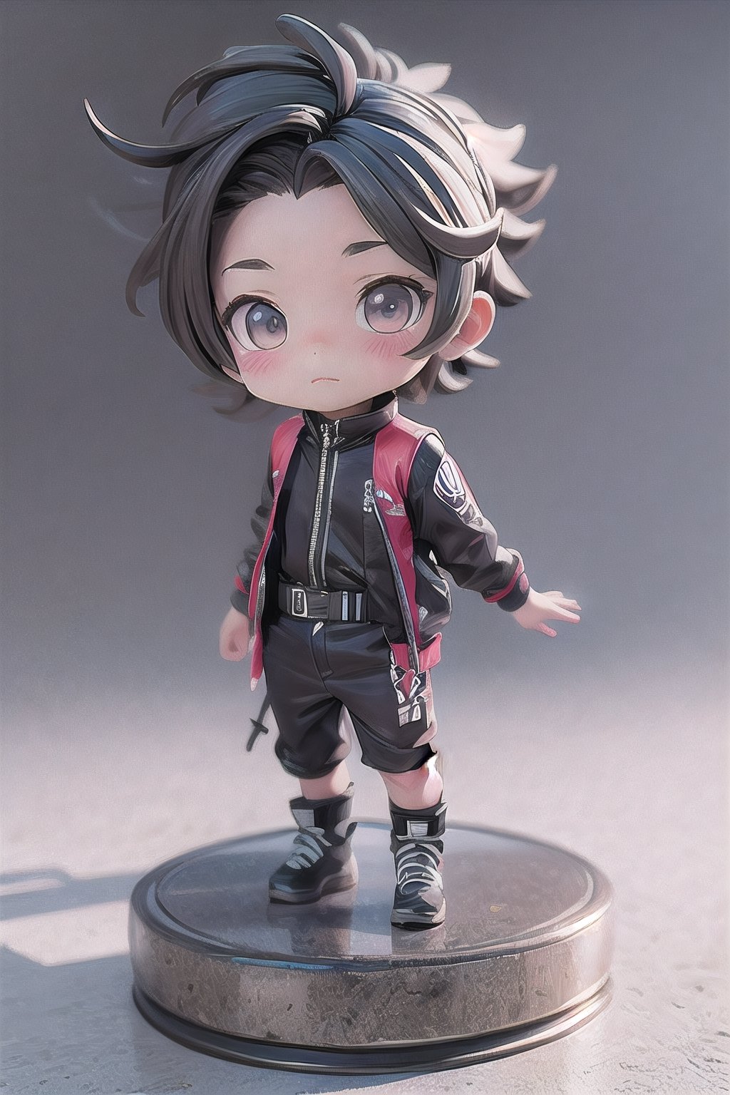 Realistic, Handsome Tomboy, 3D Chibi Figure