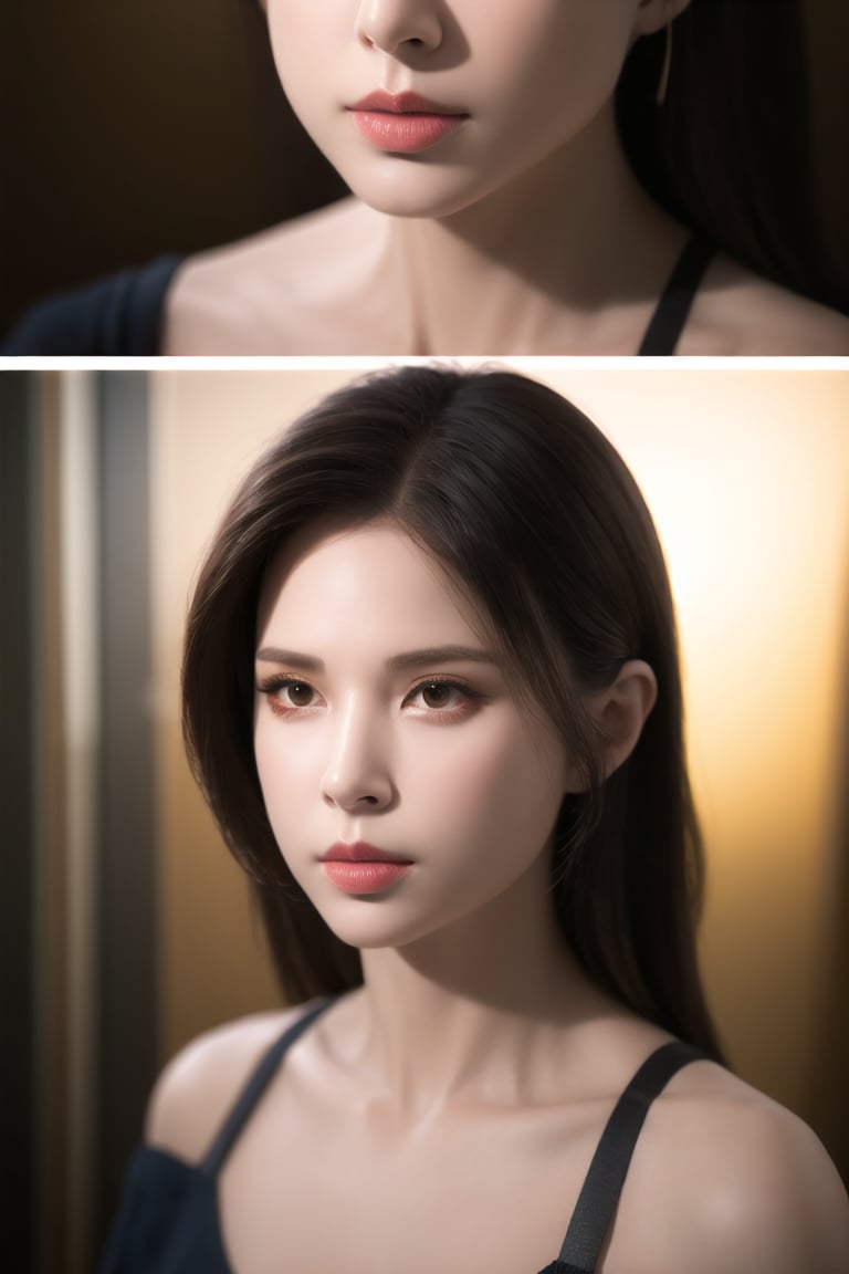 hyper realistic lifelike texture dramatic lighting unrealengine trending on artstation, award winning photo, nikon RAW photo, 8 k, Fujifilm XT3, masterpiece, best quality, realistic, photorealistic, ultra detailed, extremely detailed face,solo, 1girl,<lora:CarmanLee_Chillout:0.8> <lora:koreanDollLikeness:0.3> <lora:shojovibe_v11:0.3>