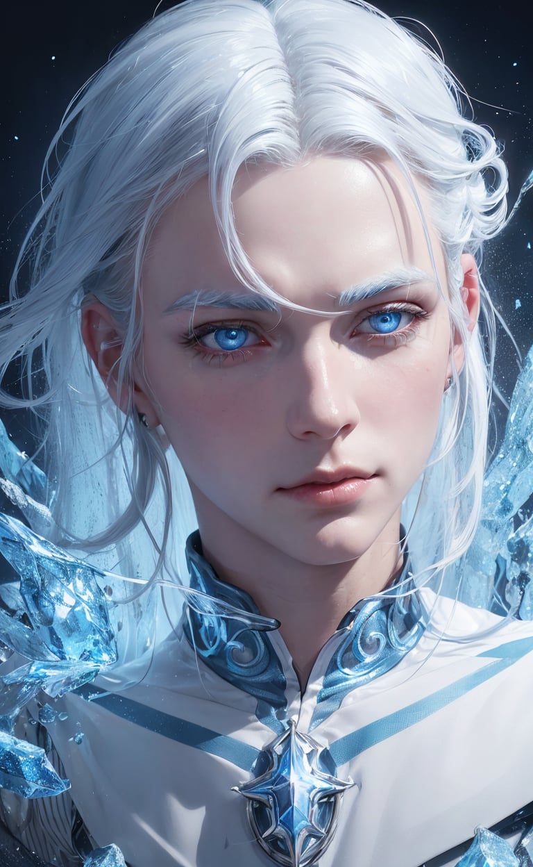 (Icy),  blue eyes,  white hair by DW on Tensor.Art