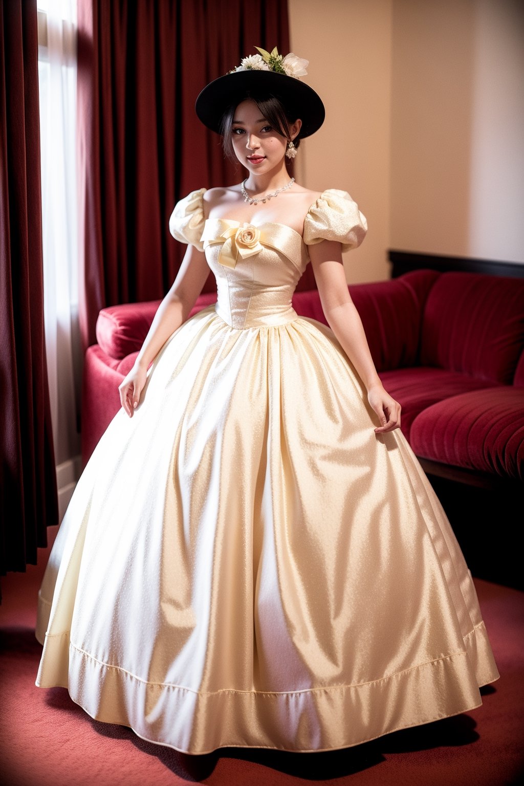  Beautiful Female , Princess Crinoline Dress 