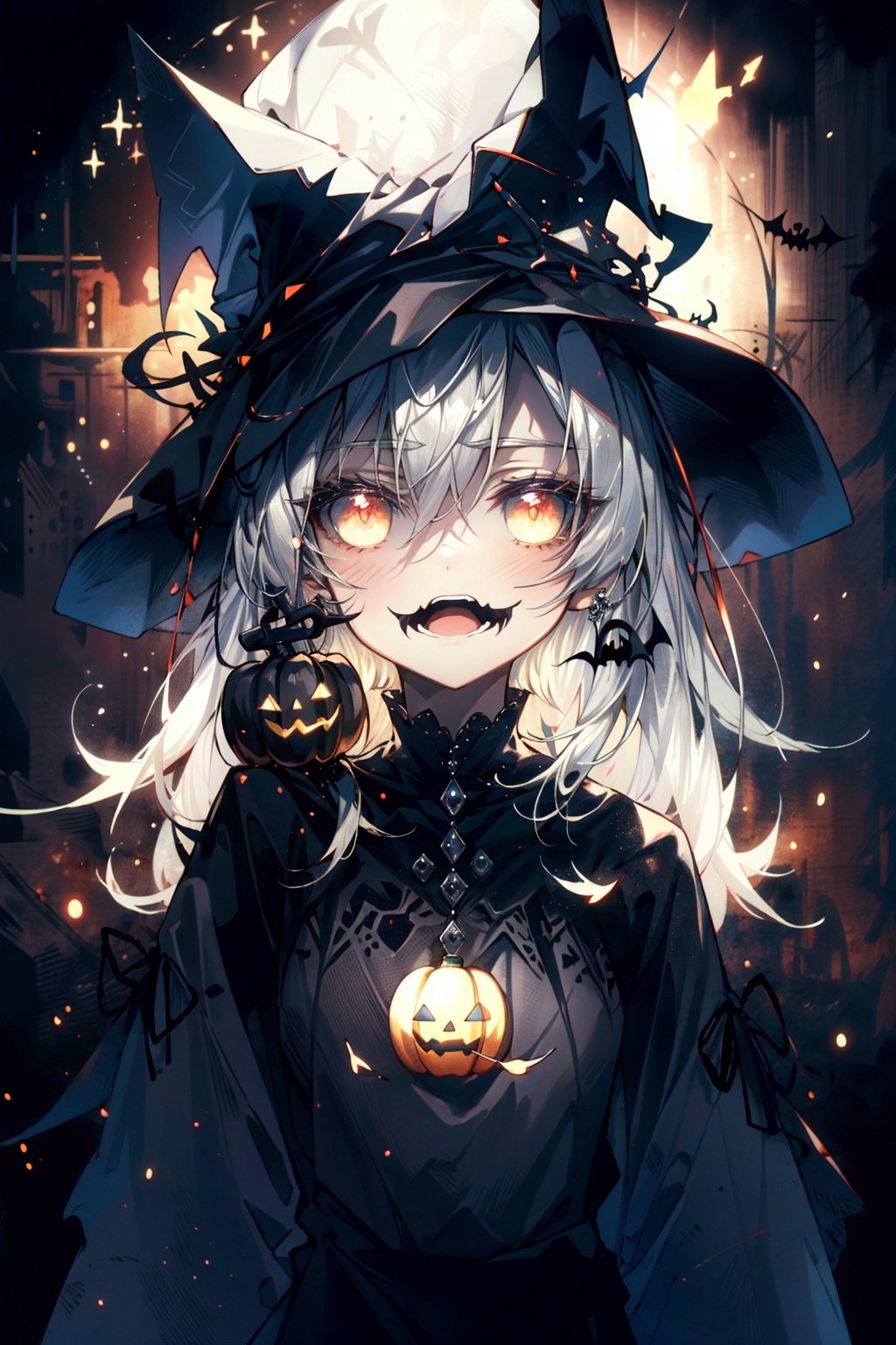  Little ghost,in the Halloween night,(simple background),((spooky atmosphere)),((masterpiece)),((best quality)),8k,high detailed,ultra-detailed,WaHaa
,