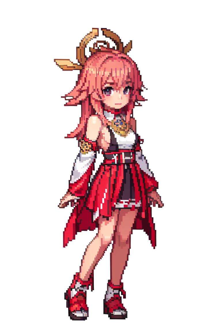 (masterpiece, top quality, best quality), pixel,pixel art,1girl,yaemiko,pink hair, <lora:pixel_4:0.5> <lora:yaeMikoRealistic_yaemikoFull:0.8>