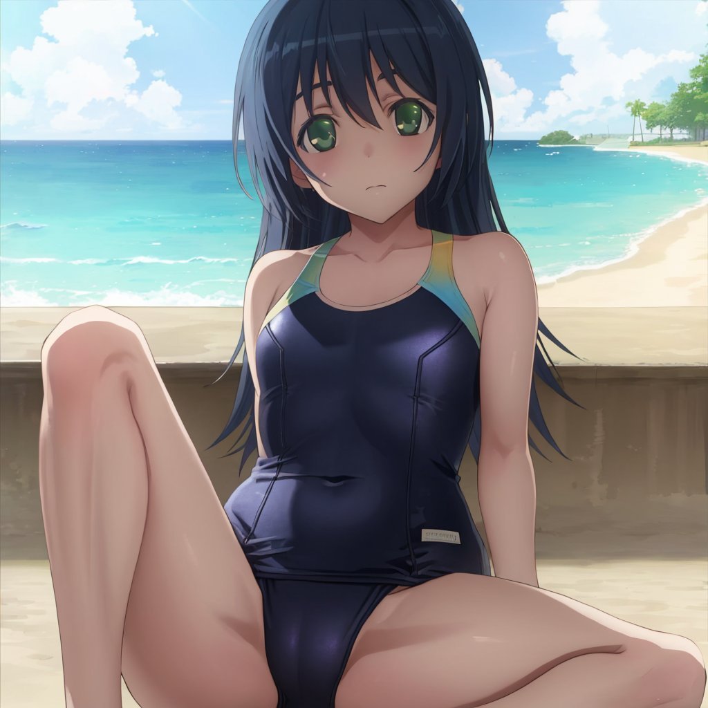 kaede_tenjouji,  green_eyes,  swimsuit by Ttan on Tensor.Art