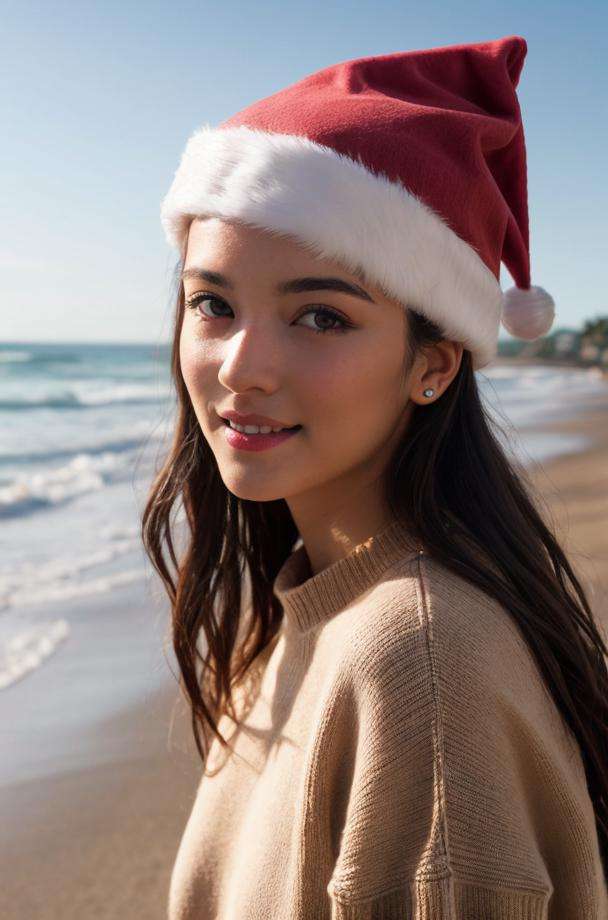 1girl,  santa hat,  solo by HXZ-海玄子 on Tensor.Art
