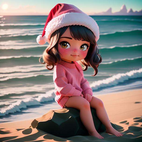 1girl,  solo,  santa hat by HXZ-海玄子 on Tensor.Art