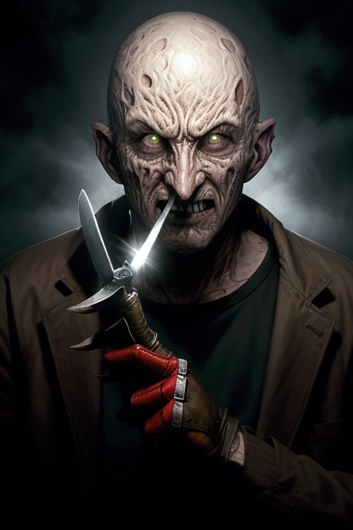 a creepy man with a knife in his hand, a character portrait by Jason Edmiston, pixabay contest winner, verdadism, nightmare, #vfxfriday, creepypasta,FREDKRUG