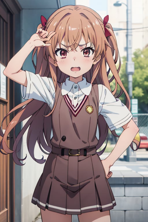 (masterpiece, best quality:1.2), 1girl, anime girl with long hair and school uniform posing for a picture, anime visual of a cute girl, anime moe artstyle, marin kitagawa fanart, mushoku tensei, railgun, iwakura lain, rei hiroe, ( ( ( yoshinari yoh ) ) ), anya from spy x family, rin, makoto shinka, key anime art