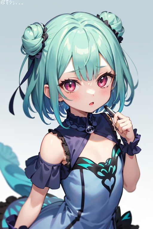 (masterpiece, best quality:1.2), 1girl, anime girl with green hair and blue dress holding a knife, anime girl with teal hair, anime visual of a cute girl, mikudayo, portrait of an anime girl, anime moe artstyle, marin kitagawa fanart, young anime girl, small curvy loli, cute anime waifu in a nice dress, portrait of cute anime girl, made with anime painter studio
