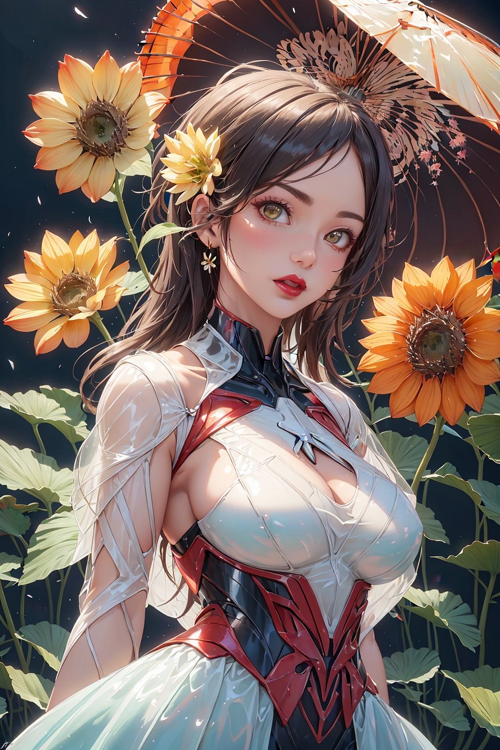 fireworks,  flower,  sunflower by 蔚蓝Blue on Tensor.Art